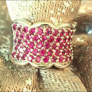 925 Sterling Red Natural Gemstone Ring
